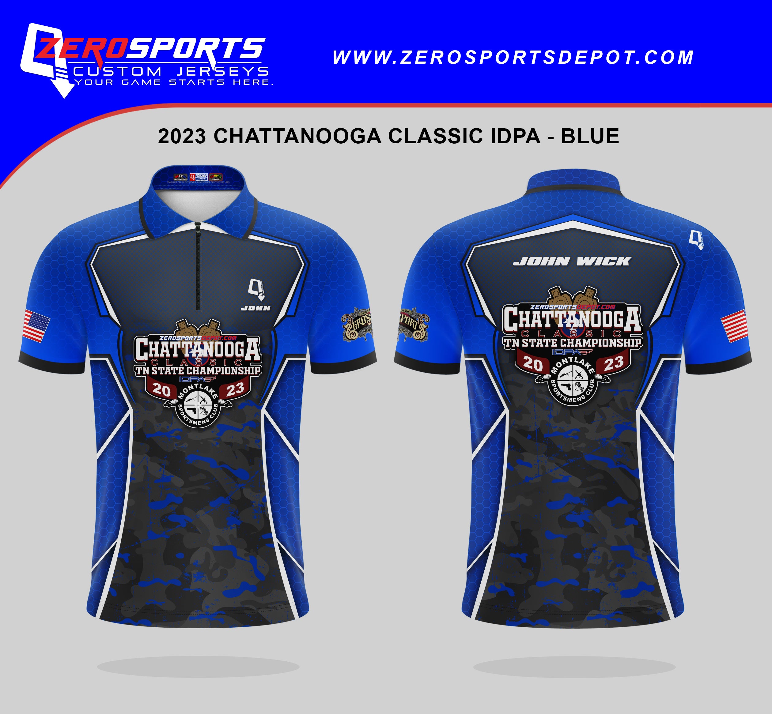 2023 ZeroSportsDepot TN State IDPA Championship Match Jersey ***All orders after 3/3/2023 will be shipped directly to your address after the match.