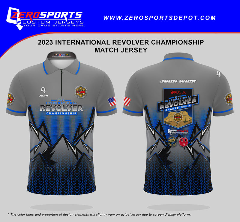 31st Annual International Revolver Championship Match Jersey  **All orders after 8/21/2023 will be shipped directly to your address after the match.