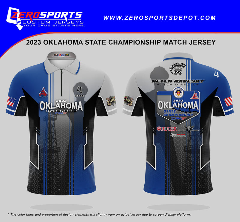 2023 Oklahoma State IDPA Championship Match Jersey ***All orders after 4/8/2023 will be shipped directly to your address after the match.