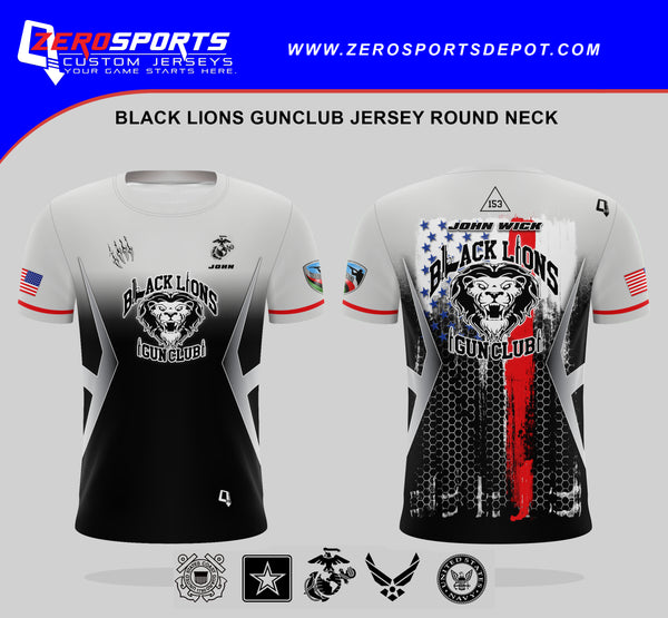 Black Lions Gun Club Jersey (Round Neck)